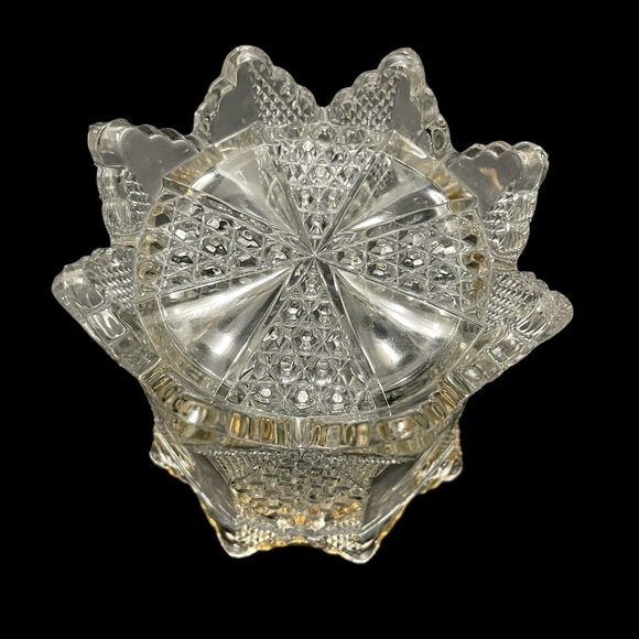 Antique 1896 Carmen by Fostoria 575 Panelled Diamond 4 Pcs Table Set EAPG Rare - Picture 15 of 16